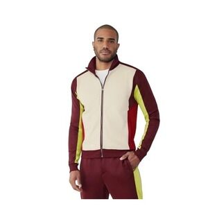 GSTQ All Tracks Athletic Jacket‎ Port Colorblock Knit Full Zip Front L